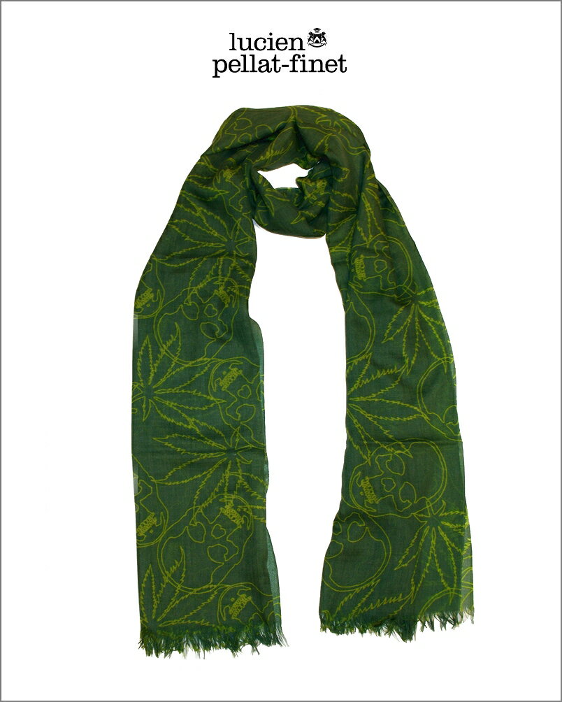 ڥ륷ڥե͡ɥߥ䥹ȡۡlucien pellat-finetSkullLeaf-Cashmere Scarf/Sap...