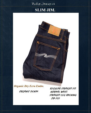 【NudieJeans”SlimJim/Org,Ecru-Dry/L32 】【ヌーディージーンズ”スリムジム”エクリュドライ】