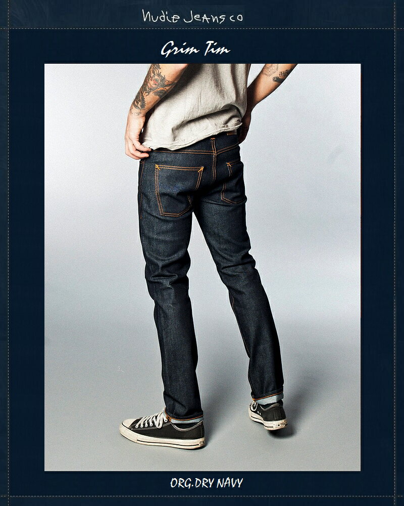 楽天Knock，Knock，Puchic！ヌーディージーンズ　NudieJeans　グリムティム　オーガニック　ドライ　ネイビー　L32GrimTim Org.Dry.Navy 北欧　スウェーデン　デニム