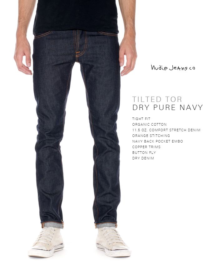 ̡ǥ󥺡ƥƥåɥȡ롡ɥ饤ԥ奢ͥӡ L32NudieJeans TILTED TORDry Pure Nav...
