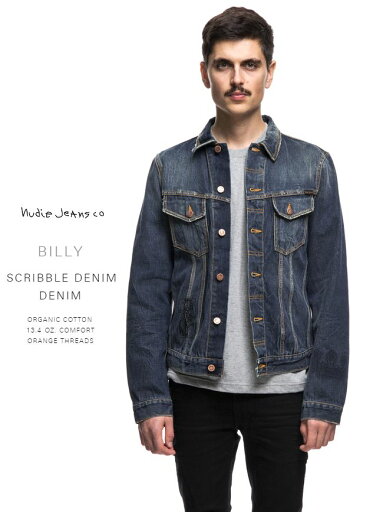 NudieJeans ヌーディージーンズ BILLY SCRIBBLE DENIM DENIM ヌーディージーンズ ビリー デニムジャケット Gジャン NudieJeans ヌーディージーンズ BILLY SCRIBBLE DENIM DENIM ヌーディージーンズ ビリー デニムジャケット Gジャン