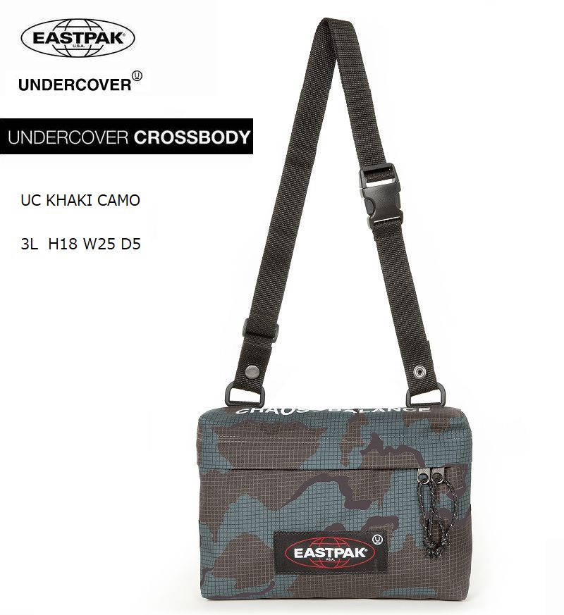 2023春夏新作　アンダーカバー　イーストパック　世界限定　迷彩柄　カーキ590　UNDERCOVER　EASTPAK UC CROSS BODY　ショルダーバッグ　Chaos Balance