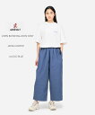 2025春夏新作 グラミチ 日本限定モデル リネンブレンド バルーンパンツ オールドブルー 女性用 麻綿 Gramicci Woman レディス 麻混の爽やかな質感が魅力のワイドパンツ