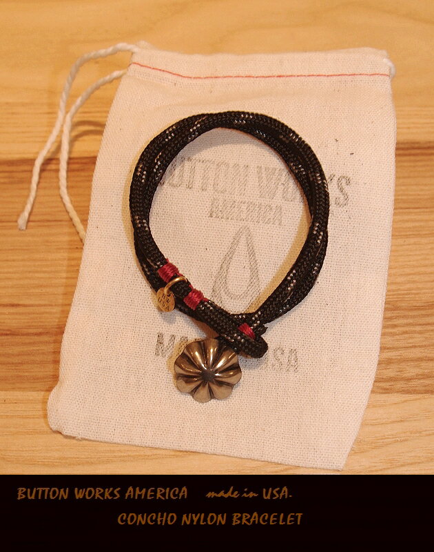 ButtonWorksAmericayConcho-NylonBracelet blackzy{^[NX R`.iCuXbgz