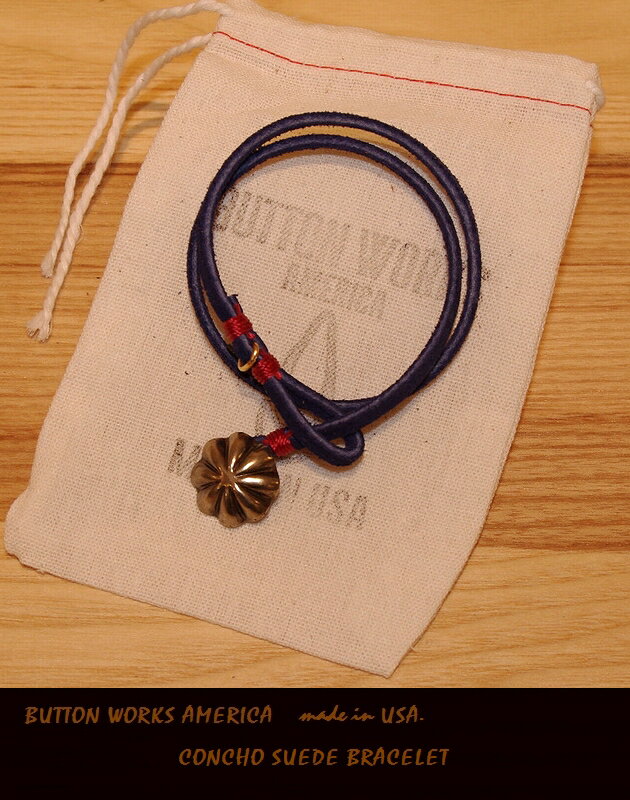 ButtonWorksAmericayConcho-SuedeBracelet navyzy{^[NX R`XEF[huXbg/lCr[zy02P23Sep15z