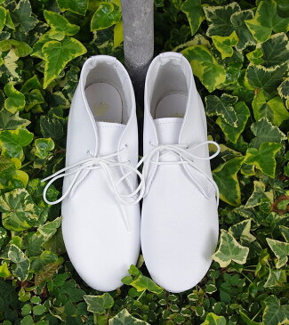 【全品P2倍】CROWN-2EYELET.JAZZ.SHOES/WHITE【英国製ミッドカット・ジャズシューズ”クラウン/ホワイト】