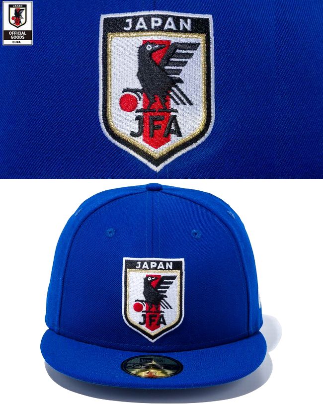 ニューエラ NEWERA 59FIFTY JFA公認 サッカー日本代表オフィシャル エンブレム　サムライブルー　限定モデル SAMURAI BLUE ベースボールキャップセール　サッカー　用品　セール