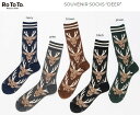 ロトト 秋冬　スーベニール　奈良公園 鹿柄ソックスROTOTO　DEAR DEER SOCKS　日本製　靴下　メイドインジャパン