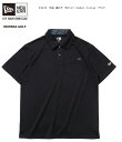 ニューエラ　NEW ERA　GOLF　ゴルフ　半袖 鹿の子 ポロシャツ Under Collar ブラック　13516940　高機能ハイテク素材　高い通気性 メンズ