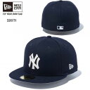 ニューエラ NEW ERA 59FIFTY MLB Leather Logo ニューヨーク・ヤンキース ネイビー レザーパッチ 限定モデル 13751132