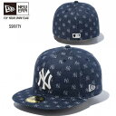 ニューエラ NEW ERA 59FIFTY MLB Jacquard ニューヨーク・ヤンキース ネイビー × クローム モノグラム柄 限定モデル 在庫限り 14...
