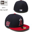 ニューエラ NEW ERA 59FIFTY 2021MVP記念モデル マイク・トラウト ロサンゼルス・エンゼルス Mike Trout ネイビー スカーレットバイザー 限定モデル 14307673(4)