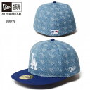 ニューエラ NEW ERA 59FIFTY Denim Monogram ロサンゼルス・ドジャース ウォッシュドデニム ダークロイヤルバイザー 限定モデル 14...