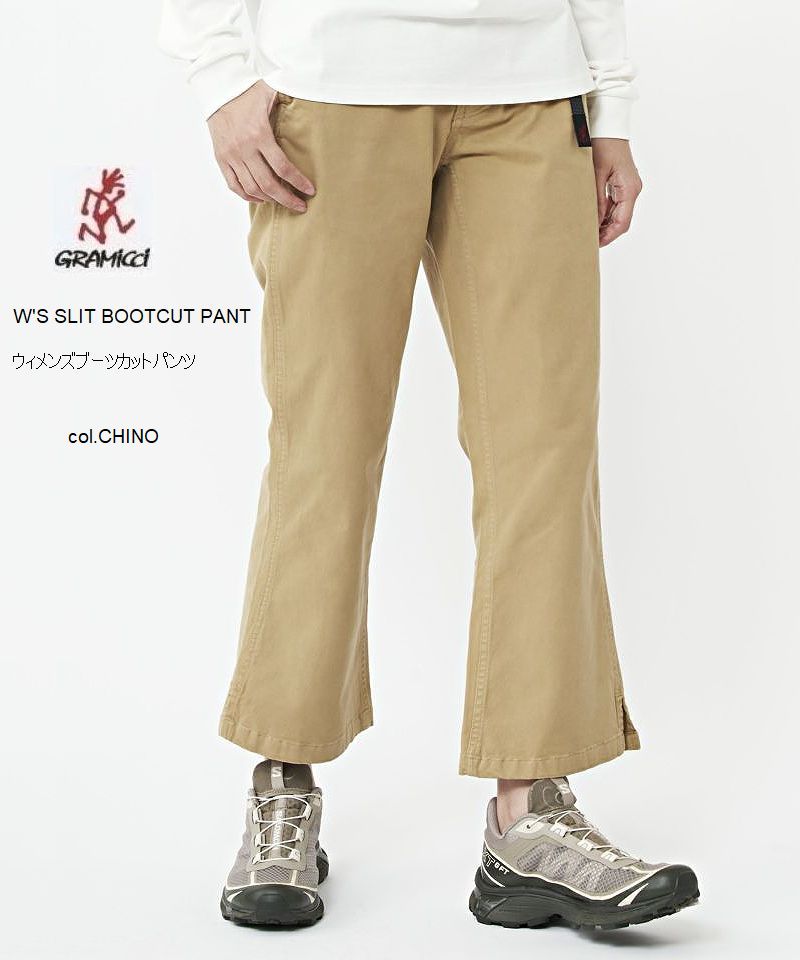 2023-2024秋冬新作 GRAMICCI グラミチ ウィメンズ スリット ブーツカット パンツ チノ W'S SLIT BOOTCUT PANT 女性用 レ...