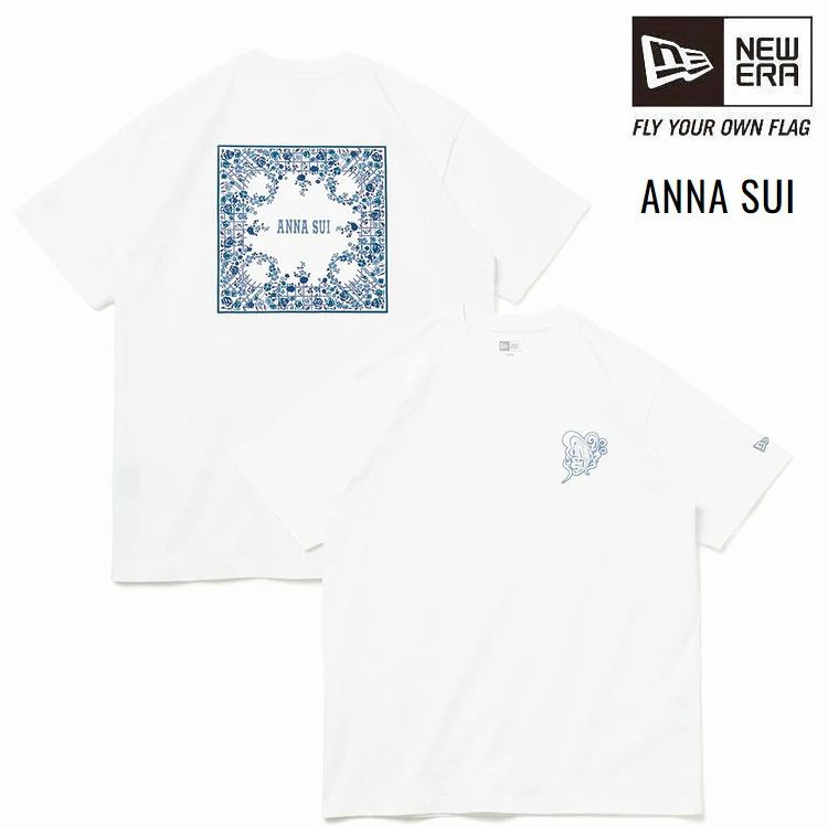 ニューエラ　NEW ERA　ANNA SUI アナ スイ レギュラーフィット　半袖　Tシャツ　ホワイト　レギュラーフィット　限定モデル　在庫限り 14124676　世界的ウィメンズブランドANNA SUIとのコラボコレクション　ユニセックス