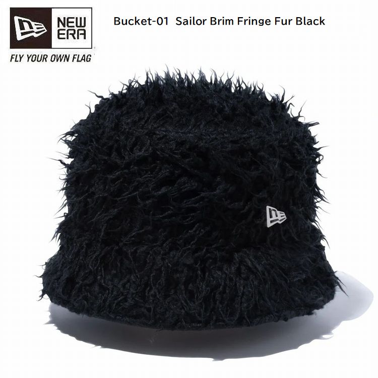 ニューエラ　NEW ERA　バケット01 セーラーブリム　Sailor Brim Fringe Fur　フリンジファー ブラック　限定モデル　在庫限り　13750927