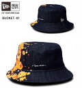 ニューエラ NEWERA バケット01 Splash スプラッシュ バブル スクリプトロゴ ノンウォッシュデニム ネイビー 限定モデル 在庫限り 1438848...
