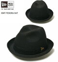 ニューエラ NEWERA ニット フェドーラ Knit Fedora 中折れハット ブラック ゴールドメタルフラッグ 限定モデル ベースボールキャップ 在庫限り...