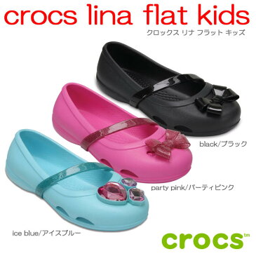 crocs クロックスcrocs lina flat kids　クロックスリナフラットキッズ【クロックス国内正規取り扱い】