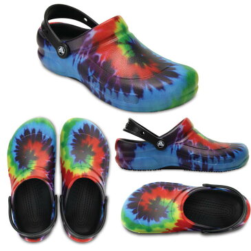クロックス crocsbistro graphic clog ビストログラフィッククロッグ タイダイ柄 ワークシューズ【クロックス国内正規取扱】