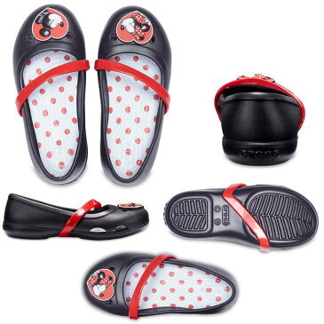 クロックス　crocs　crocs lina Minnie Rocks the Dots flat kids クロックスリナミニーロックスザドッツフラットキッズ【クロックス国内正規取り扱い】