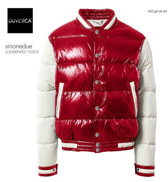 DUVETICA SINONEDUE col.405デュべティカ 秋冬 シノネドゥエ レッド ダウンジャケット スタジャン テディジャケット メンズ イタリア