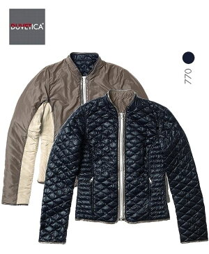 デュベティカ DUVETICA 春ダウン ライダースジャケット リバーシブル ダウンジャケット レディスLAMO ERRE col.770 navy 国内正規品 イタリア