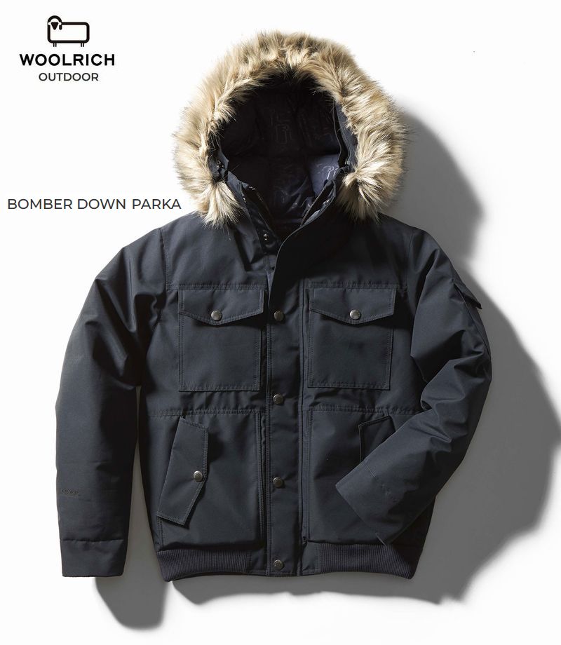 WOOLRICH &nbsp;ウールリッチ1830年、米国ペンシルバニア州にて創業されたアメリカ最古と云えるアウトドアブランド。南北戦争、第一次世界大戦にはブランケット、第二次世界大戦にはブランケットや衣類の支給。1939年には南極探検隊に衣服を提供、過酷な環境に耐えうる商品作りで信頼を得てきました。1972年にはアラスカのパイプライン建設作業者向けにダウン入りのアークティックパーカを開発。今ではウールリッチのクラシックアイコンとして不動の人気を誇るアイテムです。現在はファッションにより特化したハイエンドなアウターを展開するイタリアライン。新しく2018年秋冬より開始した日本発のプレミアム・アウトドアコレクション・ラインが存在します。アウトドアは日本のアウトドアスペシャリストである（株）ゴールドウィンを通してウールリッチを再構築。ゴールドウィンの最先端技術や素材を用いて、高機能で洗練されたプレミアムアウトドアウェア。現在ウールリッチジャパン社よりヨーロッパ・北米・日本を含むアジアで世界展開しています。………………………………………………………………………………………………………………………………… FALL/WINTER COLLECTION 秋冬　メンズモデル.BOMBER DOWN PARKA/ボンバー・ダウン・パーカ.…………………………………………………………………………………………………………………………………WOOLRICH の代表作であるアークティックパーカーの進化形アウトドアモデル。ミリタリーの永遠のマストアイテム”ボンバージャケットがベース。アークティックパーカーの雰囲気を加えてアウトドアの機能性を搭載したGORE-TEXタイプが登場。ダウン/プリマロフト/ゴアテックスのハイブリッドダウンジャケット。真冬の防寒期でも充分なオーバースペックと云えるレベルの本格的アウターです。自然環境に配慮したシンセティックファーを採用しています。アウトドア界で絶大な支持を得る高機能素材”ゴアテックスから新しく開発されたGORE-TEX INFINIUMを採用。撥水性、軽量性、保温性など快適性とパフォーマンスを重視したゴアテックス。ボディには高品質なダウン、袖には高機能ハイテク素材”プリマロフトを中綿に使用。オーバースペックとも云えるハイブリッド仕様がウールリッチのアウトドアラインです。『仕様について』650フィルパワーのダウンでボリュームを出し、直線的・立体的なスタイリングを演出。アウトドアブランドとして、昨今の自然環境に配慮し人工ファーを開発。ナチュラルなグラデーションを再現、よりリアルなコヨーテファーはファーは取り外し可能。フードは一体型デザイン、ダブルジップ、サイドポケットは2WAY仕様。WOOLRICHの刺繍入り、裏地はウールリッチのヒツジLOGOを全面プリント。フィット感＆防寒性を向上するニットリブ仕様。…………………………………………………………………………………………………………………………………■素材…ゴアテックス（ポリエステル100％）&nbsp;&nbsp;ボディ中綿…ダウン90％　フェザー10％&nbsp;&nbsp;袖中綿…プリマロフト（ポリエステル100％）&nbsp;&nbsp;裏地…ポリエステル100％&nbsp;&nbsp;人工ファーmade in vietnam■サイズについて『日本含むアジア/EU向けサイズ表記です。』&nbsp;&nbsp;アウトドアブランドのため大き目のフィット感です。 日本サイズ 　　XS 　　　S 　　 M 　 &nbsp;胸囲 &nbsp;　107cm &nbsp;　112cm &nbsp;　117cm 　 &nbsp;着丈 &nbsp;&nbsp;　68cm &nbsp;&nbsp;　70cm &nbsp;&nbsp;　72cm 　 &nbsp;肩幅 &nbsp;　43.2cm &nbsp;&nbsp;　44.8cm &nbsp;&nbsp;　46.4cm 　 &nbsp;袖丈 &nbsp;　60.9cm &nbsp;&nbsp;　62.6cm &nbsp;&nbsp;　66.3cm ※日本人体型の目安は下記をご参考ください。XS/一般的なSからM程度　S/一般的なMからL程度　M/一般的なLからXL程度。※XSについては身長160cm以上、通常MからLを着られる方なら女性の方も少し大きめで着用出来るサイズ感です。…………………………………………………………………………………………………………………………………　　　WOOLRICH JAPAN &nbsp;ウールリッチジャパン国内正規取扱店 &nbsp;