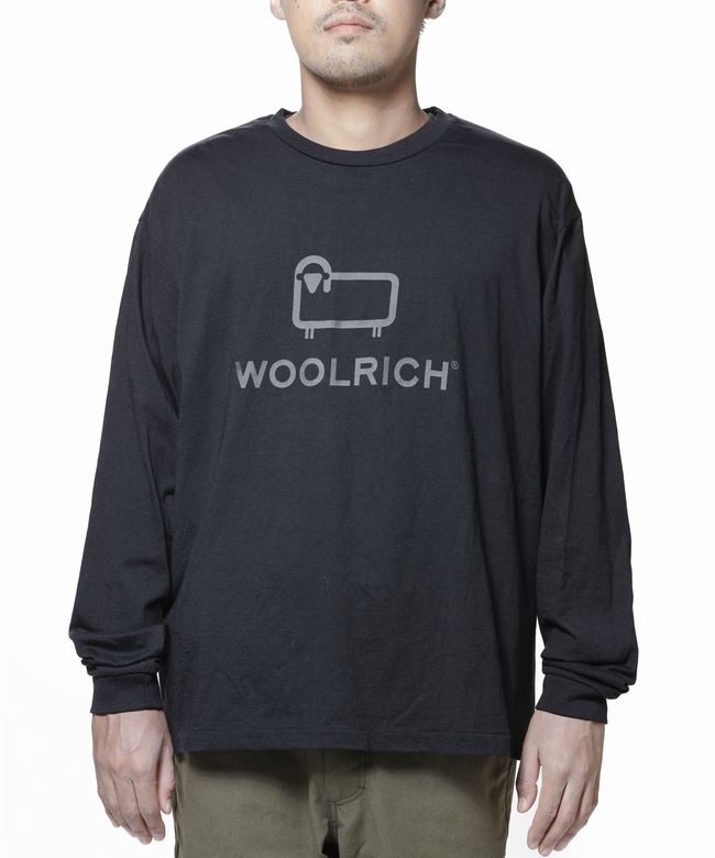 秋冬　ウールリッチ　リフレクティブ　ロゴ　ロングスリーブ　Tシャツ　アウトドアWOOLRICH OUTDOOR長袖シャツ　ウールリッチジャパン正規品