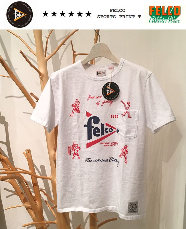 乐天商城 - FELCO Sports Print Tシャツフェルコ　スポーツ　プリント　カットソー　メンズ　アメリカ製made in USA