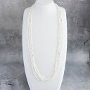 あこや真珠ケシ 5連 セミロングネックレス ホワイト K18YG 74cm+3cmアジャスター パールネックレス アコヤパール Akoya