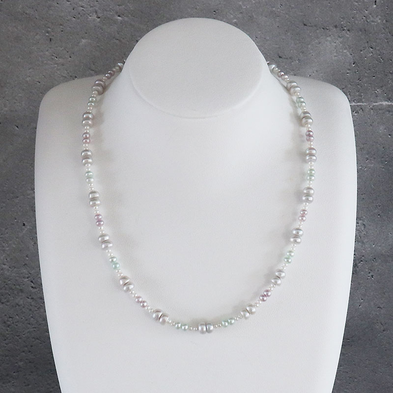 淡水真珠ネックレスマルチカラーK1...