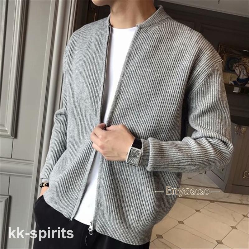 カーディガン メンズ ジャケット スプリングコート アウター コート セーター 羽織 体型カバー 前開き 軽アウター カジュアル 通勤 ビジネス