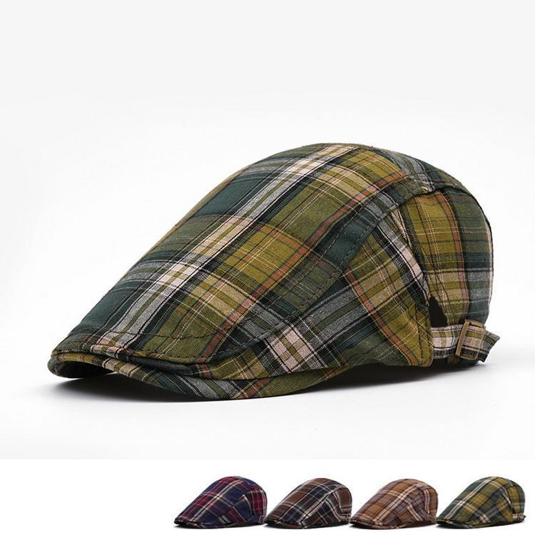 チェックハンチング メンズ レディース 帽子 ハンチング帽 100%綿 チェック柄 カジュアル ホワイトデー