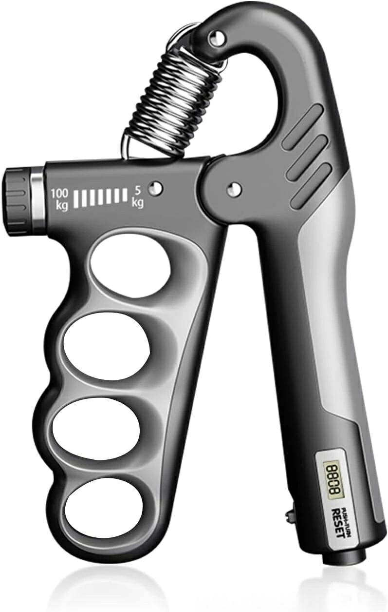 【調整可能な握力トレーニング】ハンドルを使用して、握力を5kgから100kgの間で自由に調整できます。 ステンレス製スプリングを搭載しており、負荷の強さを調整可能です。 右に回すと握力が増し、左に回すと握力が下がります。 インテリジェントな自動カウント機能を搭載しており、エクササイズの回数が一目でわかります。【高品質素材】グリップトレーニングハンドルは高品質のステンレス鋼で作られ、滑り止め素材と二重の厚いスプリングで作られ、耐久性があり錆びず、長寿命です。【持ち運びが簡単】ハンドルの重さはわずか160グラムなので、バッグに入れても大丈夫です。 自宅で気軽にトレーニングできるだけでなく、外出先や旅行中でもトレーニングが可能です。【用途】手首と握力を鍛えることができます。 アスリート、ミュージシャン、ピアニスト、登山家、ボディービルダーなど、指、手首、前腕を強化する必要がある人に最適です。 野球、テニス、バドミントン、バスケットボールなどのスポーツが好きで、腕の力を強化する必要がある人に適しています。ハンドグリップ 握力 トレーニング 握 スポーツ アウトドア 早い者勝ち オレンジ レッド グレー
