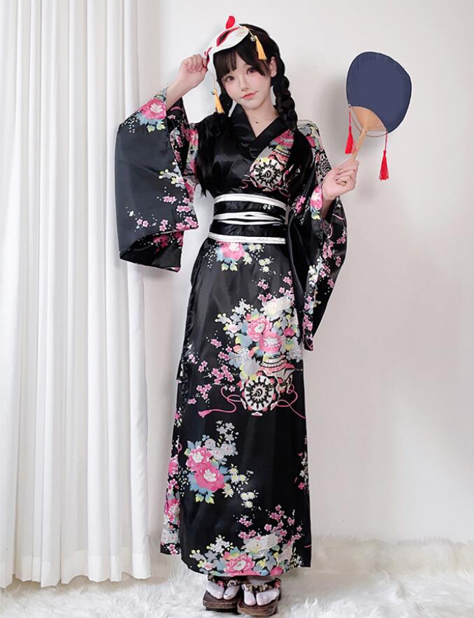 【全店ポイント5倍★5と0のつく日】ハロウィン コスプレ マキシ丈和服 着物コスプレ 袴風 衣装 和風 和装 レディース コスプレ衣装 コスチューム ダンス 舞台 ステージ 大人用 袴 巫女さん 着物 ジ 浴衣 和服 kktms-10018068 KKTMS楽天市場店 サンプル画像2