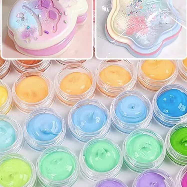 セット スクイーズ キット スクイーズレジン 液体 手作り グッズ フロッキングパウダー付き スクイーズおもちゃ 作る DIY 誕生日 握る 柔ら スクイーズ玩具 ストレス解消 kktms-10003710 KKTMS楽天市場店 サンプル画像2