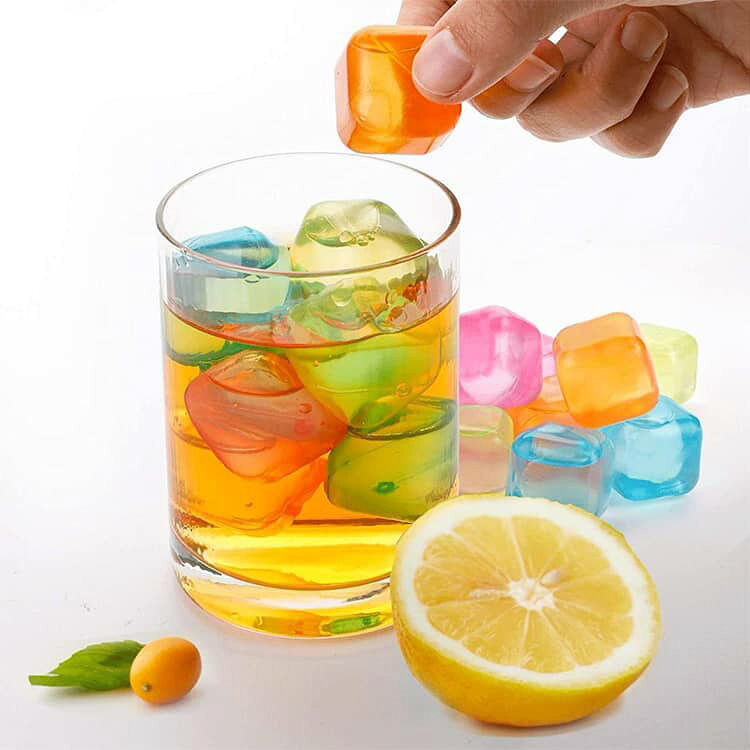 24pcs アイスキューブ アイスボール メーカー 溶けない氷 四角氷 薄くならない 角...