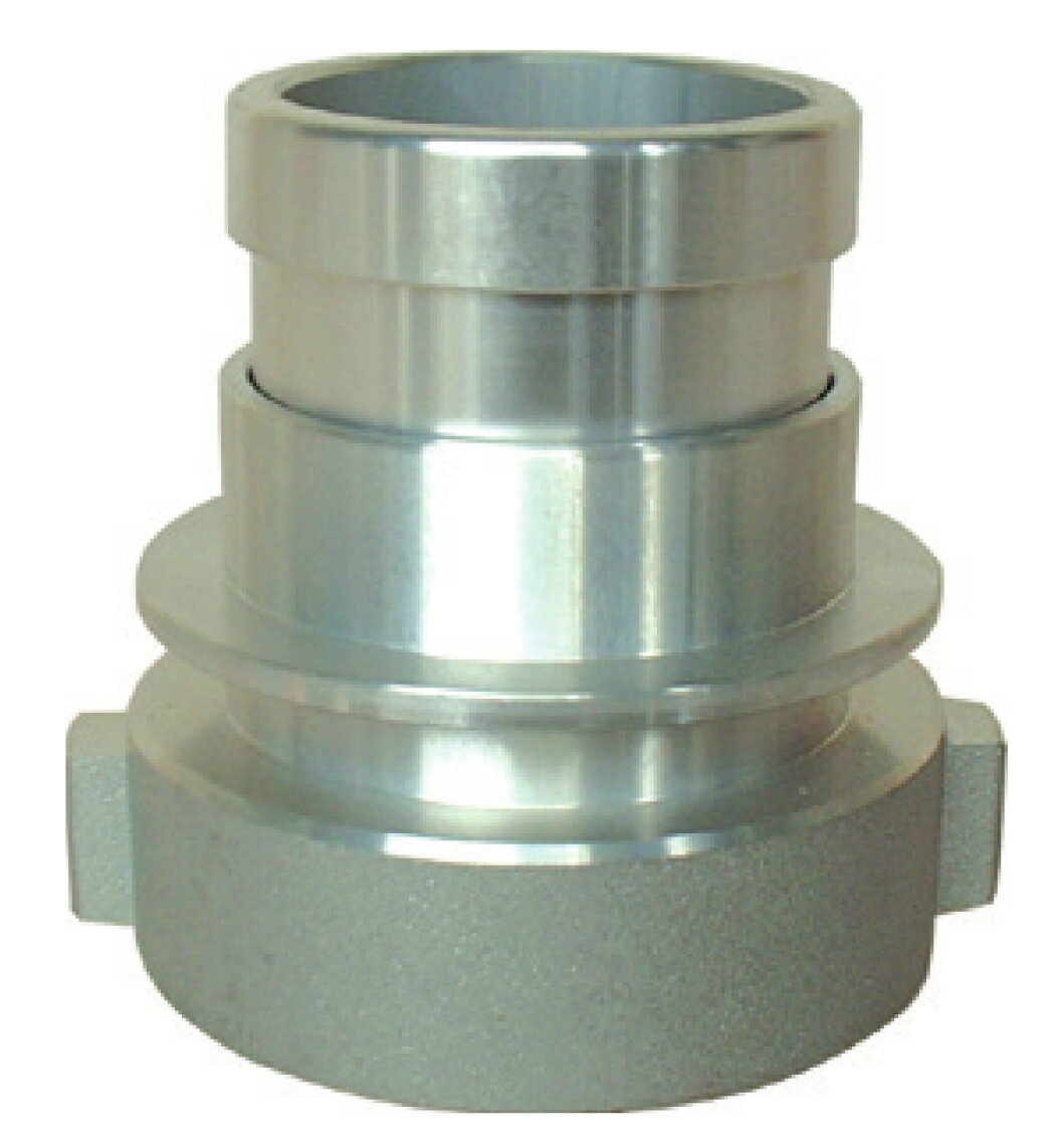 岩崎製作所　消防用品＞結合金具・媒介金具【品評品】アルミ製消防用媒介金具　根元媒介　消防ネジ女x差込式男　14NEL6565A