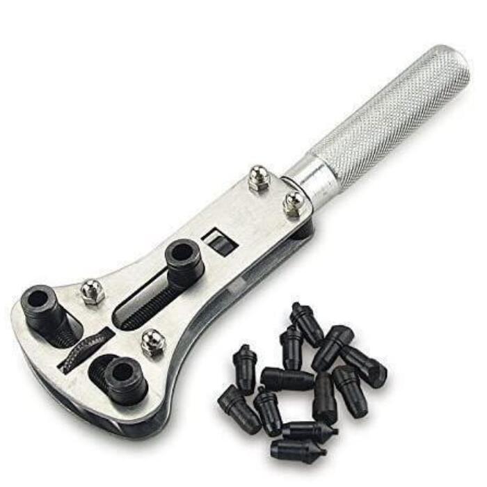 大型腕時計対応 三点支持オープナー [6種18ビット] 裏蓋を簡単開閉！ 時計工具 防水時計用 裏フタ開け器 電池交換用