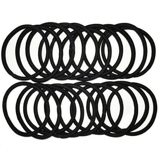 20本セット,太さ:3mm, 黒ヘアゴム リングゴム 結び目・金具なし 高弾性 20本セット,太さ:3mm, 黒ヘアゴム リングゴム 結び目・金具なし 高弾性