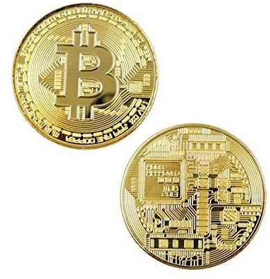 ビットコイン 仮想 通貨 コイン グッズ アートコレク BitCoin 記念硬貨 (ゴールド)　 1枚
