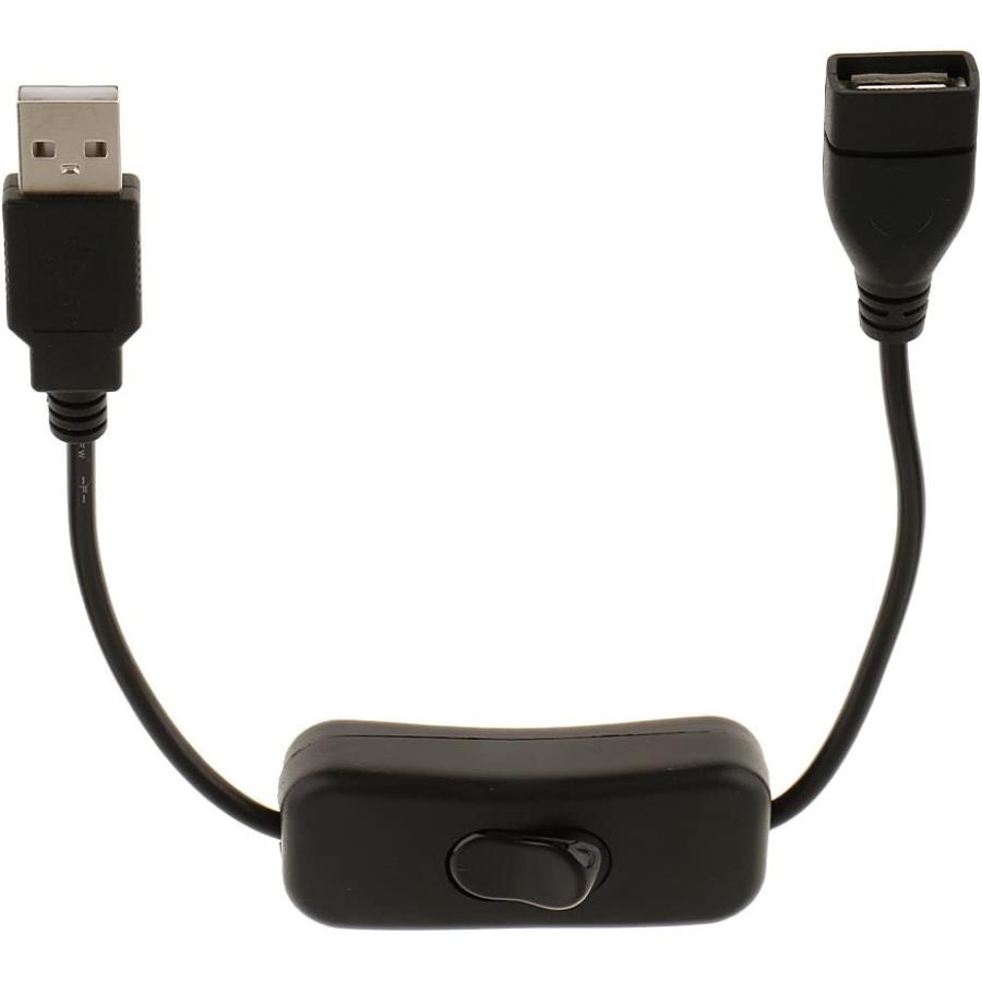 USB A　オスメス　延長ケーブル　オン/オフスイッチ付き