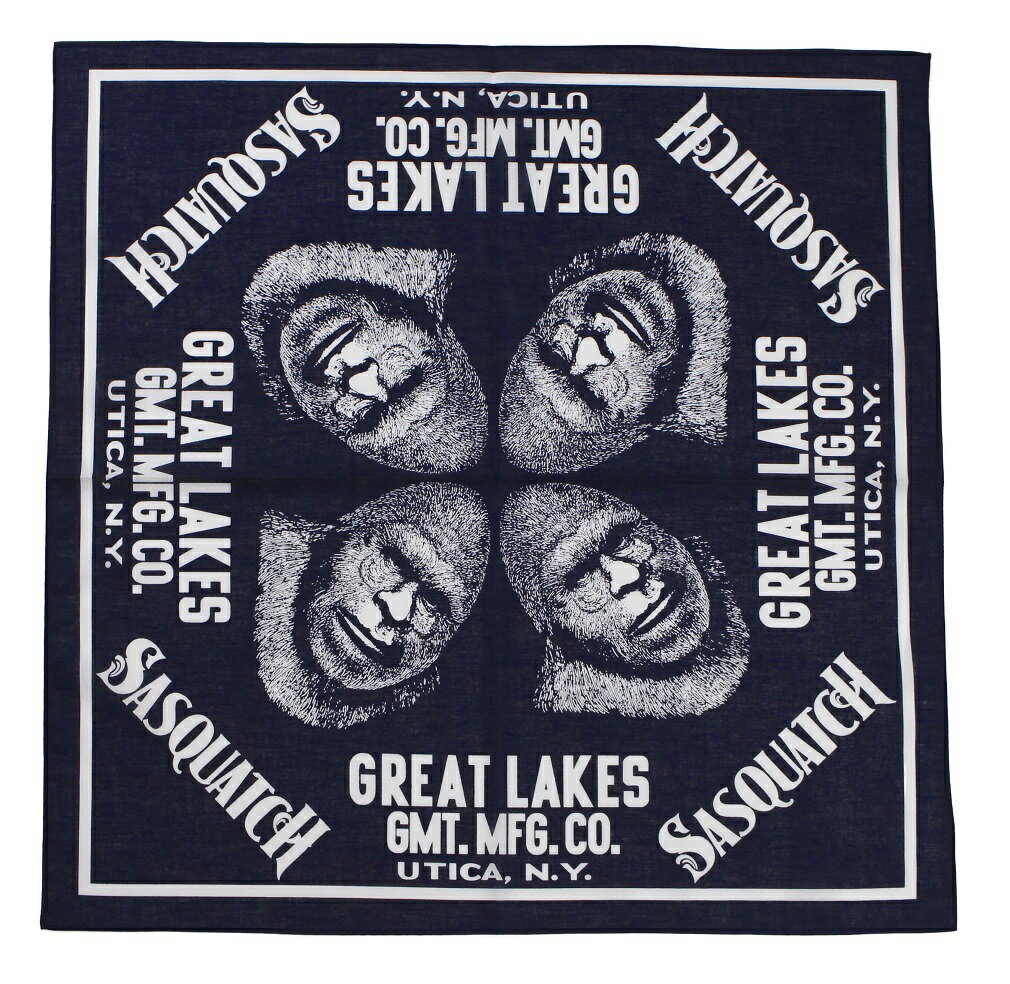 FREEWHEELERS & CO. [GREAT LAKES COMPANY PROMOTION SERIES "SASQUATCH" BANDANA #2127009 NAVY]