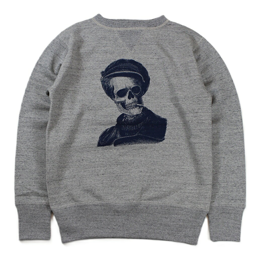FREEWHEELERS & CO.＜Visions of the Great American Legends＞["BOUND FOR GLORY" DOUBLE V SET-IN SLEEVE SWEAT SHIRT #2634001 MIX GRAY size.36,38,40,42,44,46]