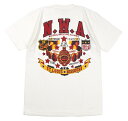 ’BO’S GLAD RAGS Mid 1950s Style Medium Weight Cotton Pocket Tee “N. W. A. WORLD’S HEAVYWEIGHT CHAMPION TITLE BELT” Washed-Out White size.M,L,XL