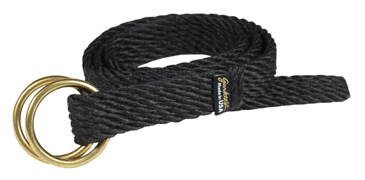 GURKEES ["HANDMADE BELT" BLACK size.M(30-34).L(34-38)]