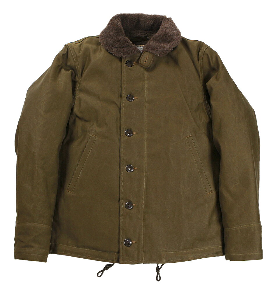 FREEWHEELERS & CO. ["NAVY DEPARTMENT JACKET, DECK, ZIP TYPE N-1" #2531001 DARK KHAKI BEIGE size.34,36,38,40,42,44]