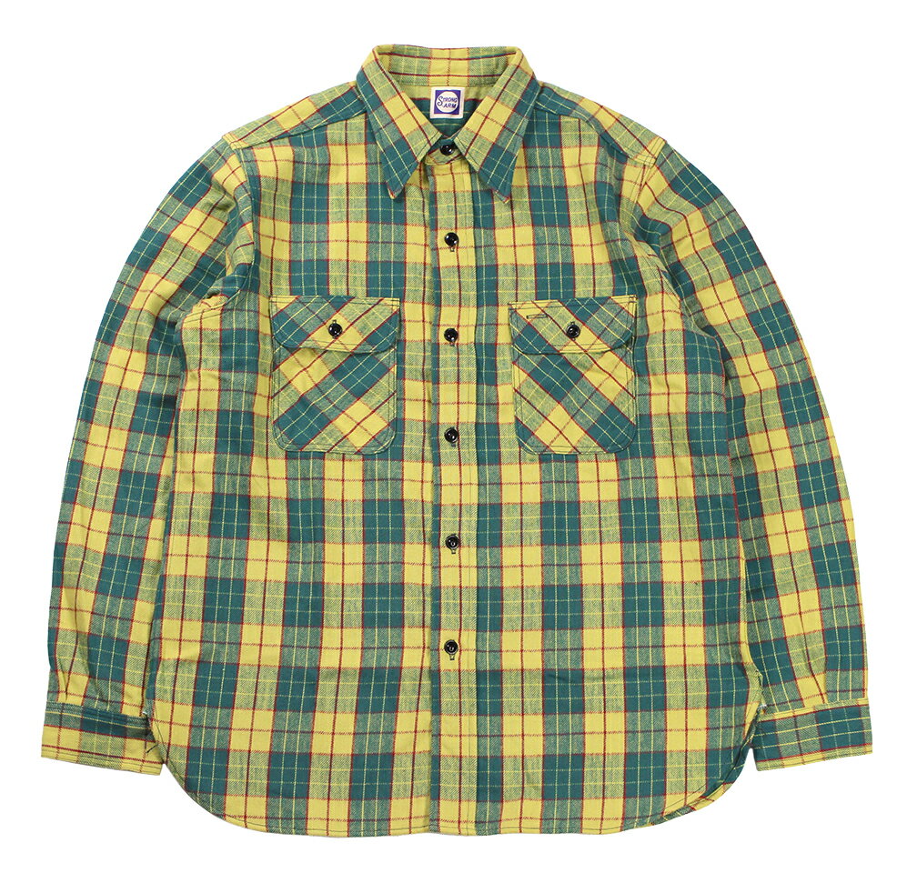 JOHN GLUCKOW ["Lot JG-06-2 The Ancient Flannel D柄" イエロー size.36,38,40,42,44]