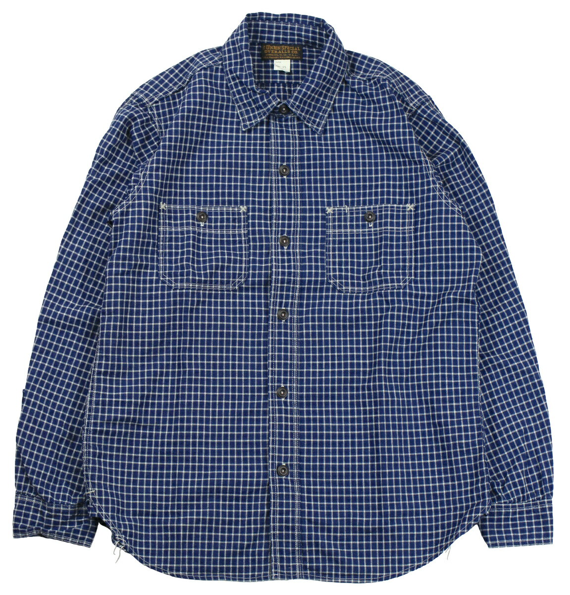 FREEWHEELERS CO. Neal Neal Cassady Rail Road 2013001 INDIGO×WHITE SMALL CHECK size.13,14,15,16,17,17 1/2